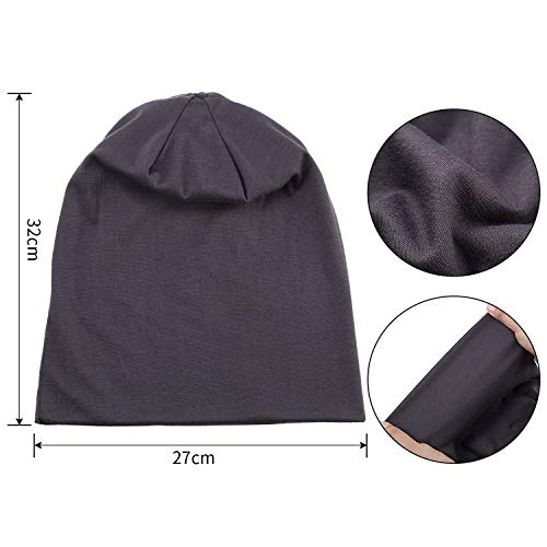 Outus 6 Pieces Thin Knit Slouchy Beanie Hat Cotton Chemo Cap,Rich Colors