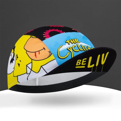 Cycling Cap for Man and Woman Cycling Hat Under Helmet-Polyester Breathable Sweat Absorbent - color: Bee-21
