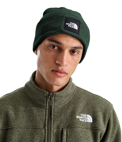 THE NORTH FACE TNF Fisherman Beanie | Shallow Fit, Cuffed Winter Hat for Men & Women, Logo Clip Label - color: Bottle Green