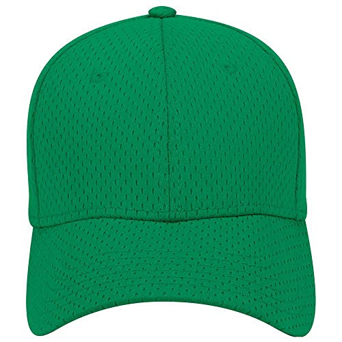 Ashen Fane 6 Panel Polyester Pro Mesh Low Profile Baseball Cap - color: Kelly