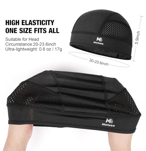 MELASA Cooling Skull Cap Breathable Sweat-Wicking Under Helmet - color: Dark Geometry