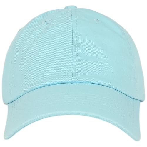 E BY ELIDAN Classic Dad Hat Cotton, Low-Profile Plain Baseball Cap, Adjustable, Breathable and Packable - color: Aqua