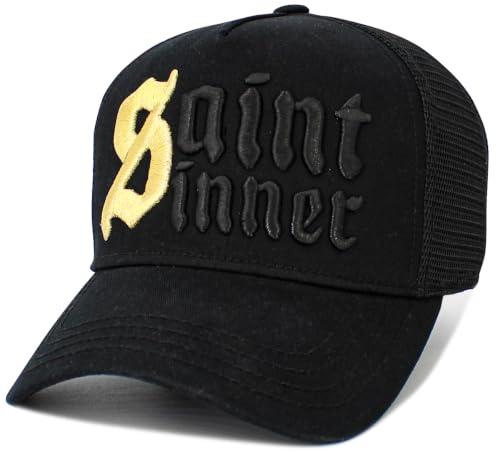 KBETHOS Daddy Dad Hat Pineapple Vacation Baseball Cap Vintage Distressed Classic Polo Style Adjustable - color: Black Black Saint Sinner Mesh