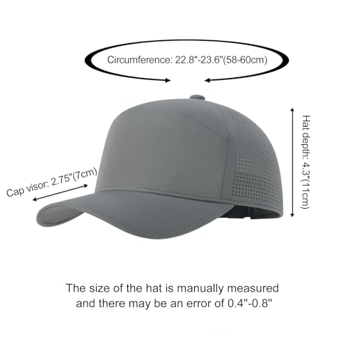 VOBOOM Men Breathable Performance Sports Baseball Cap - color: Dark Grey