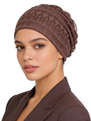 Crochet Slouchy Beanie Hat Turbans Headware for Women - color: Bea14 - Purple