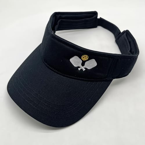 Embroidered Pickleball Visor Men Women,Gifts for Pickleball Lovers - color: Black, style: Pickleball Sport