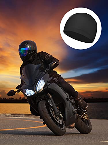 Geyoga 6 Pcs Cooling Skull Cap Helmet Liner Sweat - color: Black, size: One Size