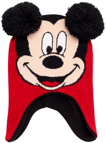 Disney Boys' Winter Hat - 2 Pack Lightning McQueen Pom Pom Beanie or Mickey Mouse Hat (4-7) - color: Mickey Mouse