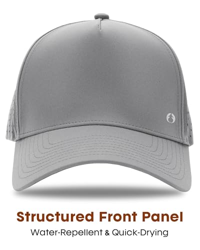 FURTALK Quick Dry Trucker Hat Breathable Laser Cut Mesh-Back Baseball Cap - color: Light Grey