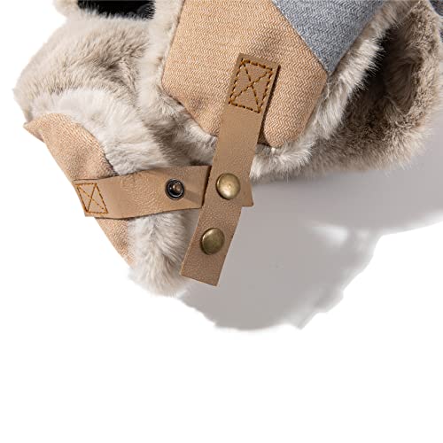 Croogo Cold Weather Eskimo Hats Trapper Hat Winter Thick Furry Ushanka Russian Hat Windproof Ski Trooper Hat with Ear Flap - color: Pl20-green