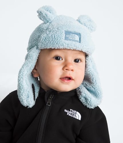 The North Face Kids' Trapper | Warm Winter Hat for Toddlers with Soft Fleece Lining, Cute Bear Ears & Cozy Earflaps - color: Polar Haze, size: 0-12 Months