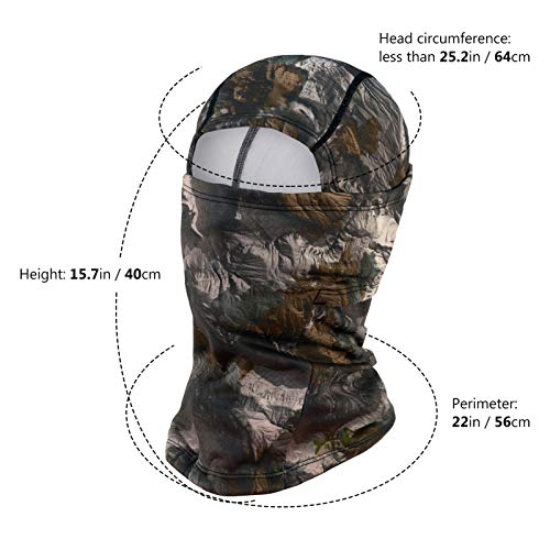 BASSDASH Winter Balaclava Fleece Ski Mask Ninja Hood Neck Warmer Fishing Hunting - color: Forest Camo