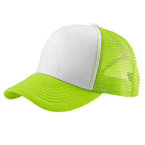 MC Perfectly Crowned Adjustable Snapback Trucker Mesh Cap - color: Neon Green