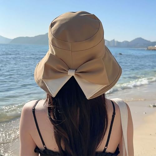 Gogobear Womens Sun Hats Summer UPF 50+ Wide Brim Beach Sun Hat - color: Khaki