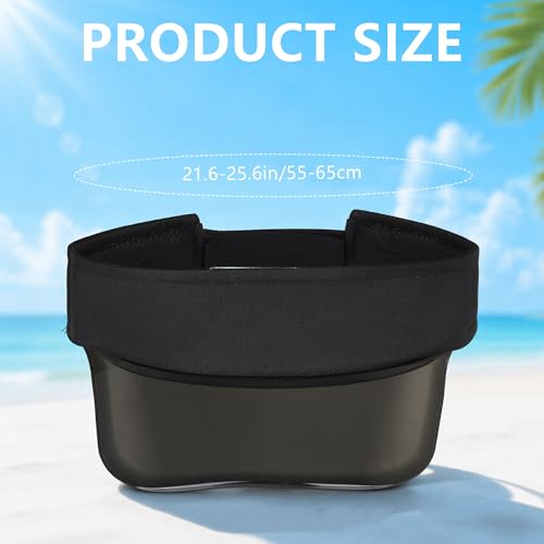 Sun Visor Hat for Women Men Clear Brim Adjustable Golf Visors for Summer Sports Travel Outdoor Activity - color: Black