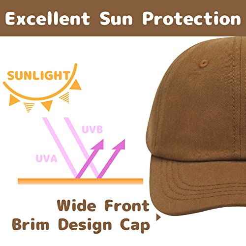 Olreco Toddler Baseball Hat Baby Baseball Cap Baby Ball Cap Infant Hat Toddler Caps Kids Trucker Hats for Boys Girls Cotton - color: Brown, size: 6-24 Months