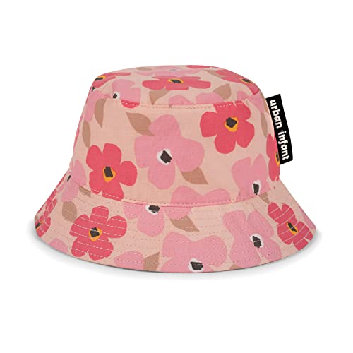 Urban Infant Toddler Bucket Hat – Girls and Boys Sun Hat - Lightweight and Reversible - Kids Ages 1-5 - color: Poppies, size: 1-2T