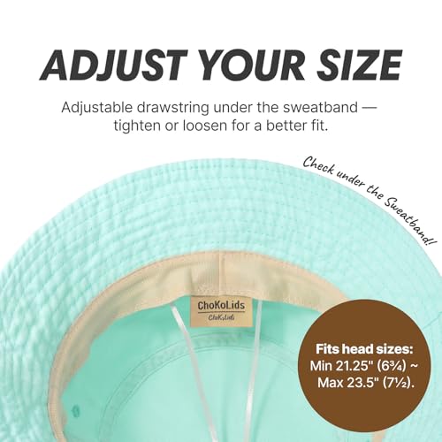 Hot Summer Bucket Hat - Trendy Cotton Sun Hat for Beach, Golf, Fishing - color: Cloud Blue