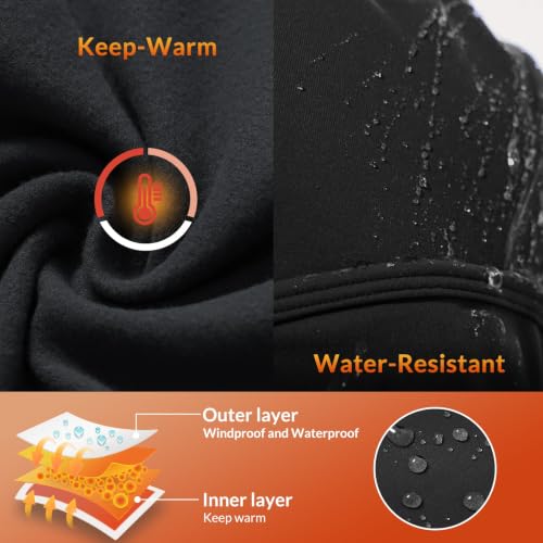 baleaf Balaclava Ski Mask Warm Winter Face Mask with Neck Gaiter - color: Black