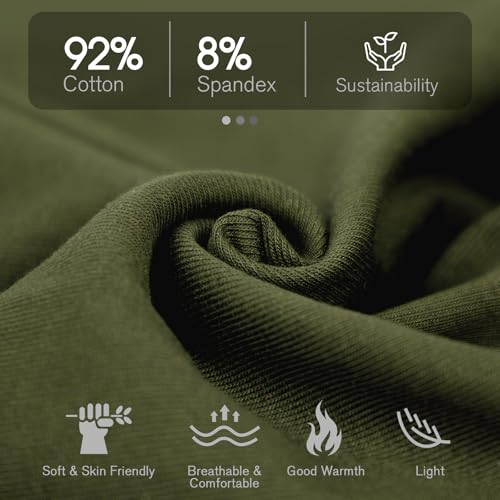 HAMUNI Slouchy Beanie for Women Men Soft Cotton Chemo Hats Double-Layer Warm Beanie Cap for Daily Wear & Transitional Seasons - color: Green