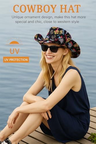 Funny Sun Hat for Men Women, Wide Brim Summer Bucket Cap Beach Hiking Hat - color: 80s Theme
