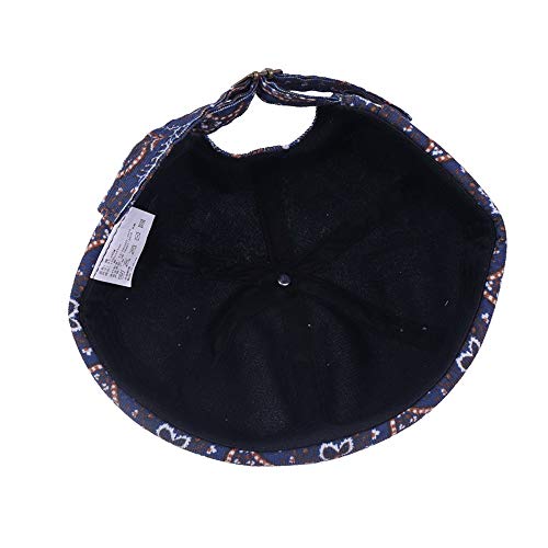 Mens Printed Docker Cap Hats Beanie Sailor Cap Hat Rolled Cuff Retro Brimless Hat - color: Caramel