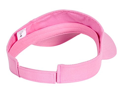 TOP HEADWEAR Solid Adjustable Blank Visor - color: Pink
