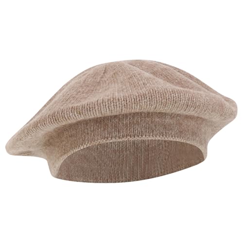 Armycrew Premium Wool Modern Stylish Beret Hat - color: Light Brown