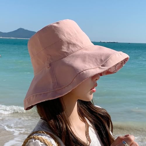 FaroDor Women's Reversible Bucket Hat UV Protection Packable Travel Cap Wide Brim Sun Hats 2026 - color: 4pink