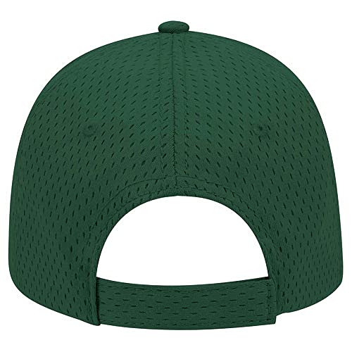 Ashen Fane 6 Panel Polyester Pro Mesh Low Profile Baseball Cap - color: Dark Green