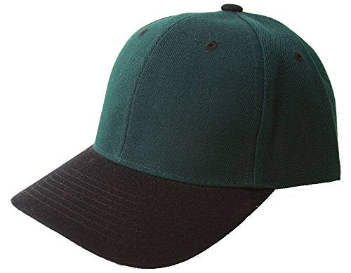 TOP HEADWEAR Adjustable Baseball Structured Cap Hat - color: Forest / Black
