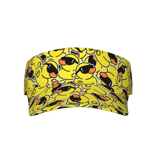 Visor Cap Funny Sun Hat for Women Men Teens for for Sports, Beach, Tennis, Golf, Running & Hiking - color: Funny Rubber Duck
