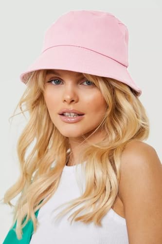 Bucket Hat Beach Sun Hat Fishing Hat for Women Men, Summer Outdoor Travel Packable Fisherman Hat - color: Pink