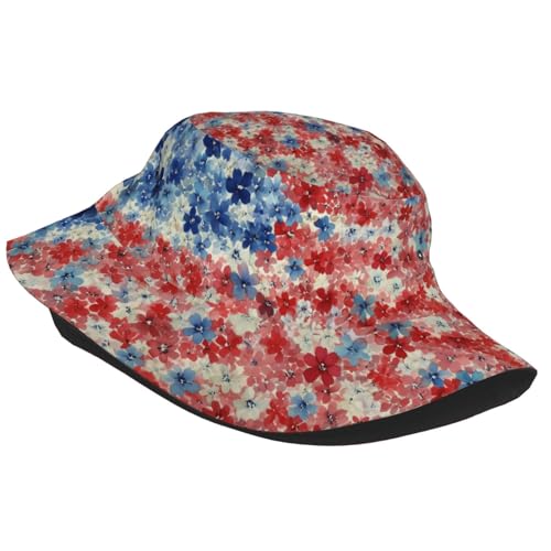 Bucket Hat for Men Women Packable Sun Hats Fisherman Outdoor Summer Travel Hiking Beach Caps - color: Floral