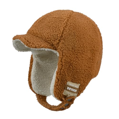 Clakllie Snow Trapper Trooper Hat with Ear Flap for Skiing Women's Ushanka Warm Winter Hat - color: Cdus-pl07-camel