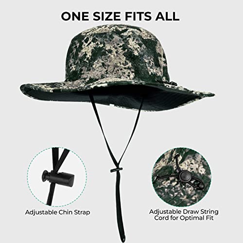 KastKing Sol Armis UPF 50 Boonie Hat for Sun Protection,Men Women - color: Boulder Camo Origins