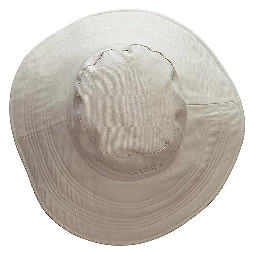e4Hats.com Big Size Ladies Linen Wide Brim Hat - color: Beige, size: X-Large