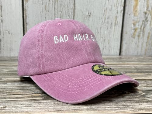 Embroidered Baseball Caps for Men and Women - color: Bad Hair Day (Washed Pink)