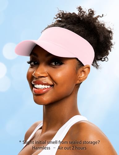 ROYBENS Cooling Visor Hat Women Men, Elastic Headband Sun Visor Golf Cap - color: Pink