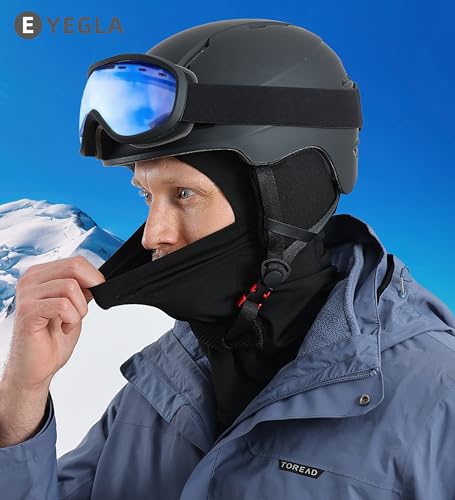 Balaclava Ski Mask for Men Cold Weather,Winter Thermal Face Mask Women for Snowboarding Motorcycle Cycling - color: Black+black(breath Hole