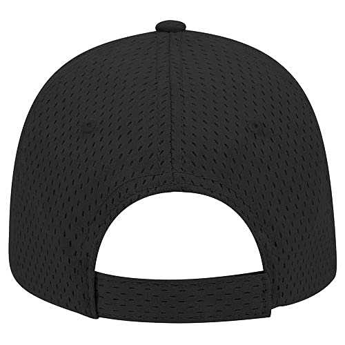 Ashen Fane 6 Panel Polyester Pro Mesh Low Profile Baseball Cap - color: Black