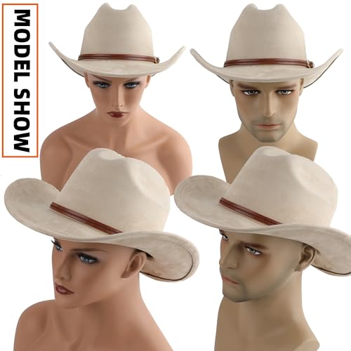 Pro Celia Cowboy Hat for Women and Men Wide Brim Western Cowgirl Hat - color: Beige