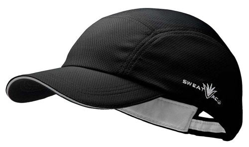 Unisex Adjustable Running/Cyclng/Active Performance Race Hat - color: Black