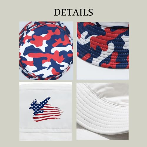 Bucket Hat for Men Women Funny Holiday Fishing Hat Cute Fisherman Cap - color: Usa Eagle