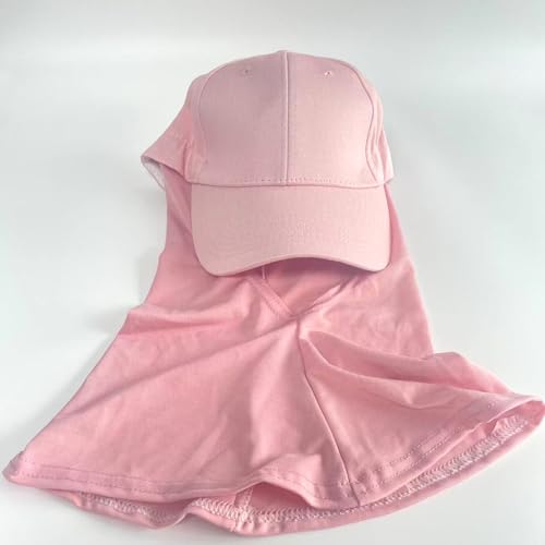 One-Piece Hijab Baseball Cap for Women Quick Dry Sun Hat Outdoor Headscarf - color: Pink