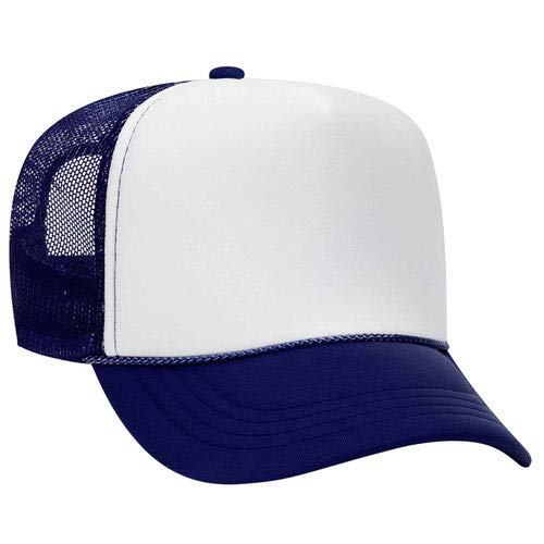 Ashen Fane Kids' Polyester Foam Front 5 Panel High Crown Mesh Back Trucker Hat - color: Gold