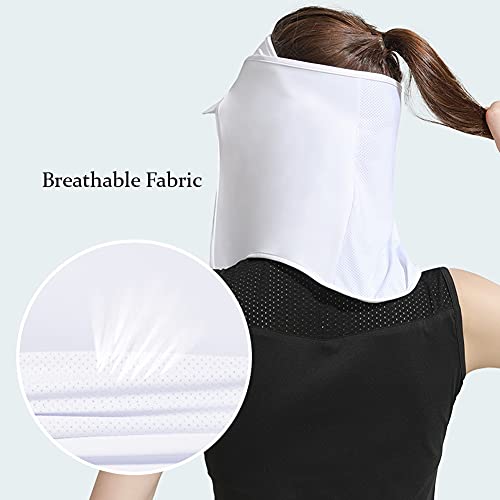 Unisex Sun Protection Golf Neck Shade Cap Drape UPF 50+ Cooling Face Covering - color: Blue