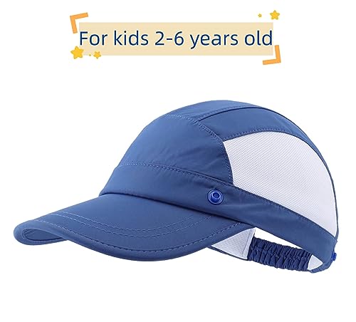 Connectyle Kids Sun Hat with Removable Neck Flap UPF 50+ Sun Protection Baseball Cap Summer Beach Sun Hats 3-6 Years - color: Blue