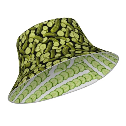 Funny Bucket Hat Packable Reversible Bucket Hats for Women Men - color: Pickles