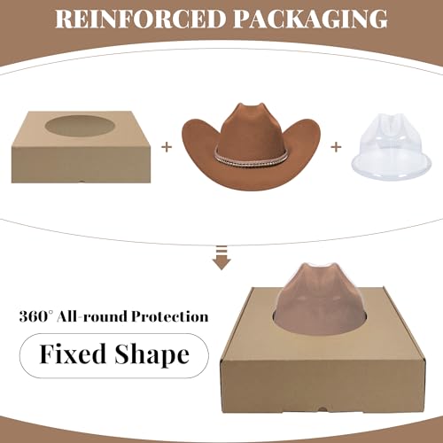 Cowboy Hats for Women and Men with Wide Brim Felt Western Hats for Cowgirls and Cowboys - color: Lightcoffee